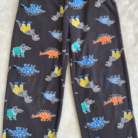 Carter’s Boys 7 Gray Dinosaur Pajama Bottoms EUC PJs - Picture 4 of 8